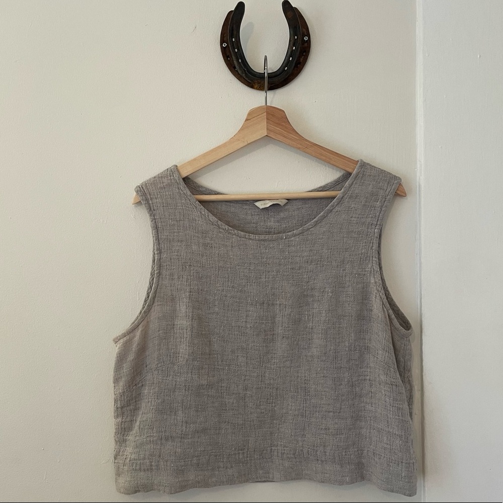 Elizabeth Suzann Petra Crop, smoke linen gauze